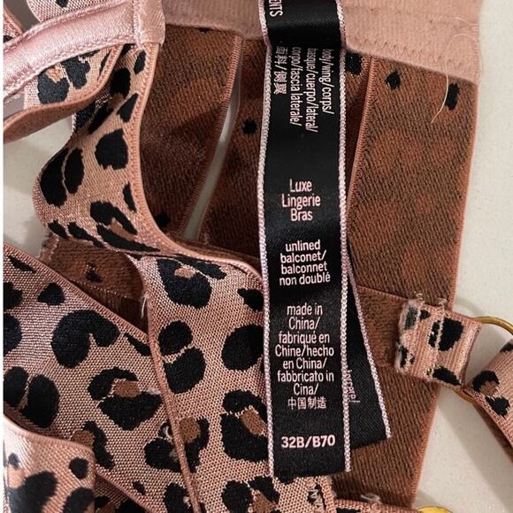Victoria Secret Leopard Print Unlined Strappy Demi Bra - Picture 6 of 6